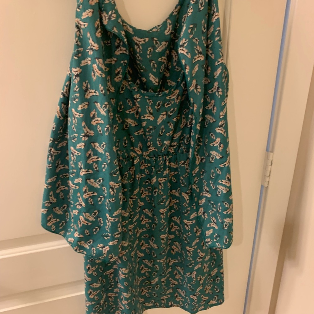 Green mini dress